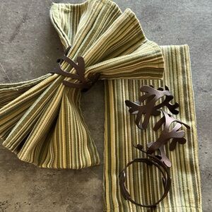 Set of 4 Bronze Saro Lifestyle Vine Design Napkin Rings